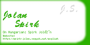 jolan spirk business card